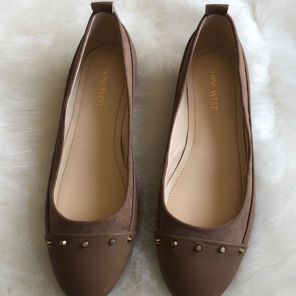 Nine West nice colored flats size 7.5 worn once - Picture 1 of 4